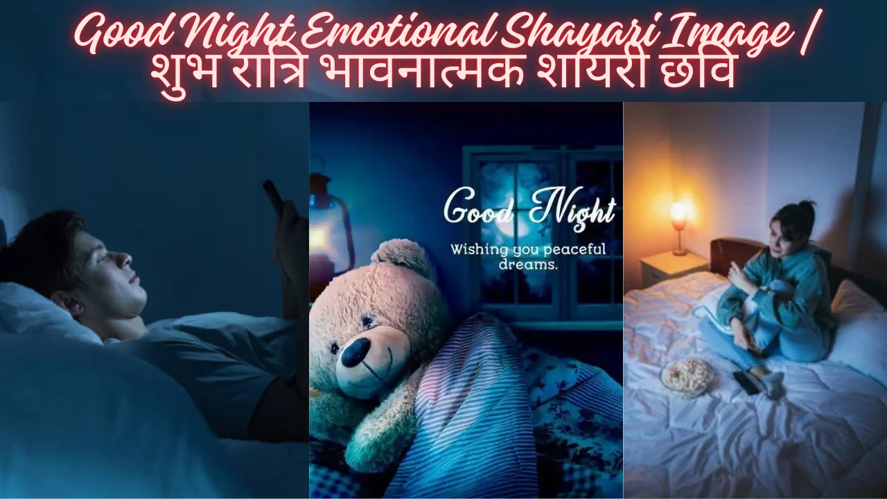 Good Night Emotional Shayari Image | शुभ रात्रि भावनात्मक शायरी छवि